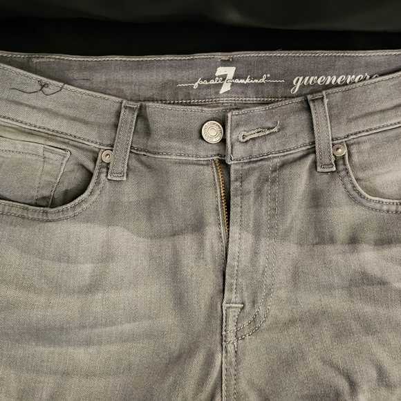 7 for all mankind gwenevere grey skinny jeans - Picture 3 of 5
